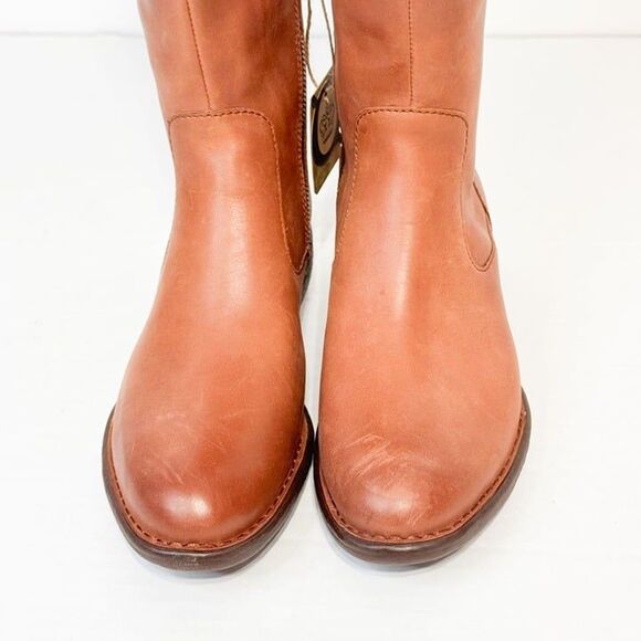 Born Shaunie NWB Sz 8.5 Wide Calf Brown Cognac Leather Knee High Boots - Picture 11 of 12